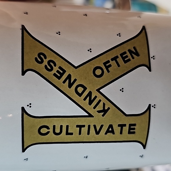 Anthropologie Cultivate Kindness Often "K" Square Base Coffee Tea Mug - Picture 6 of 9